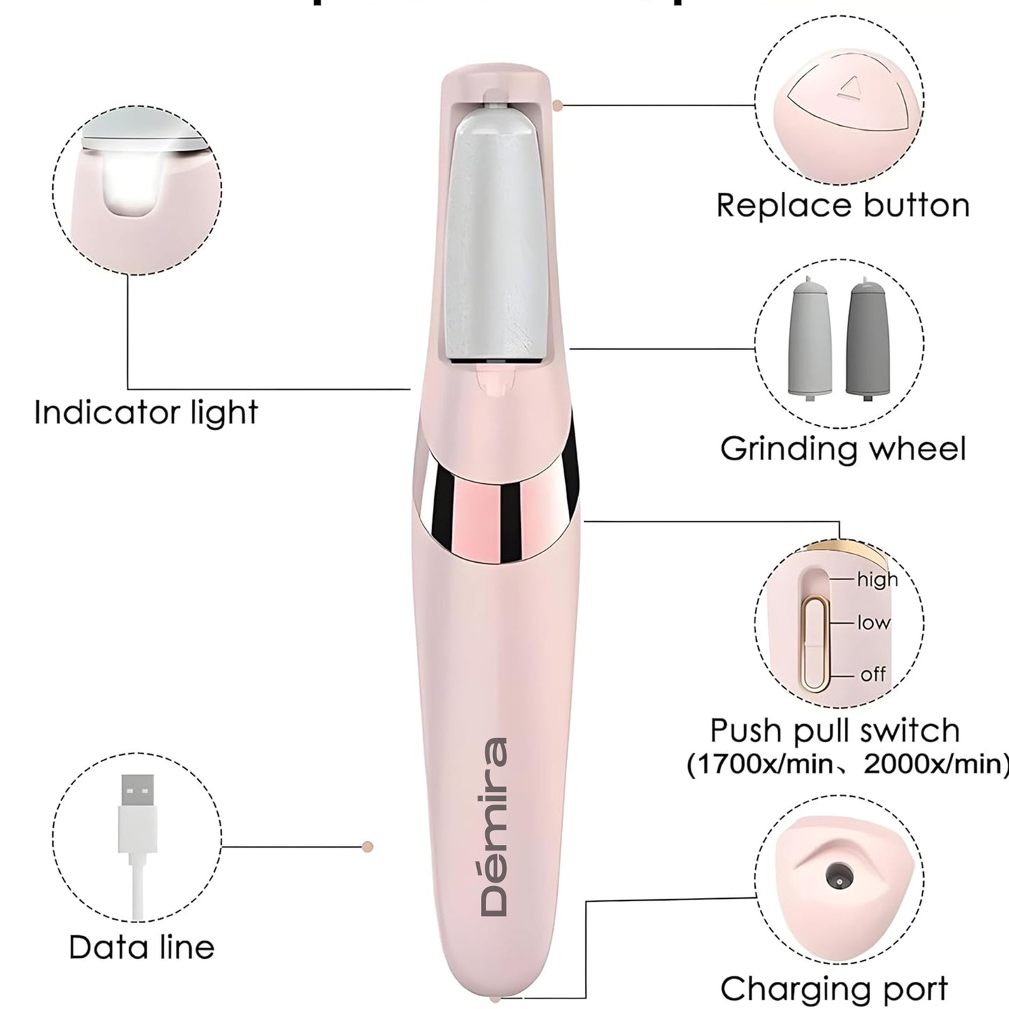 Demira Pedicure Filer & Callus Remover